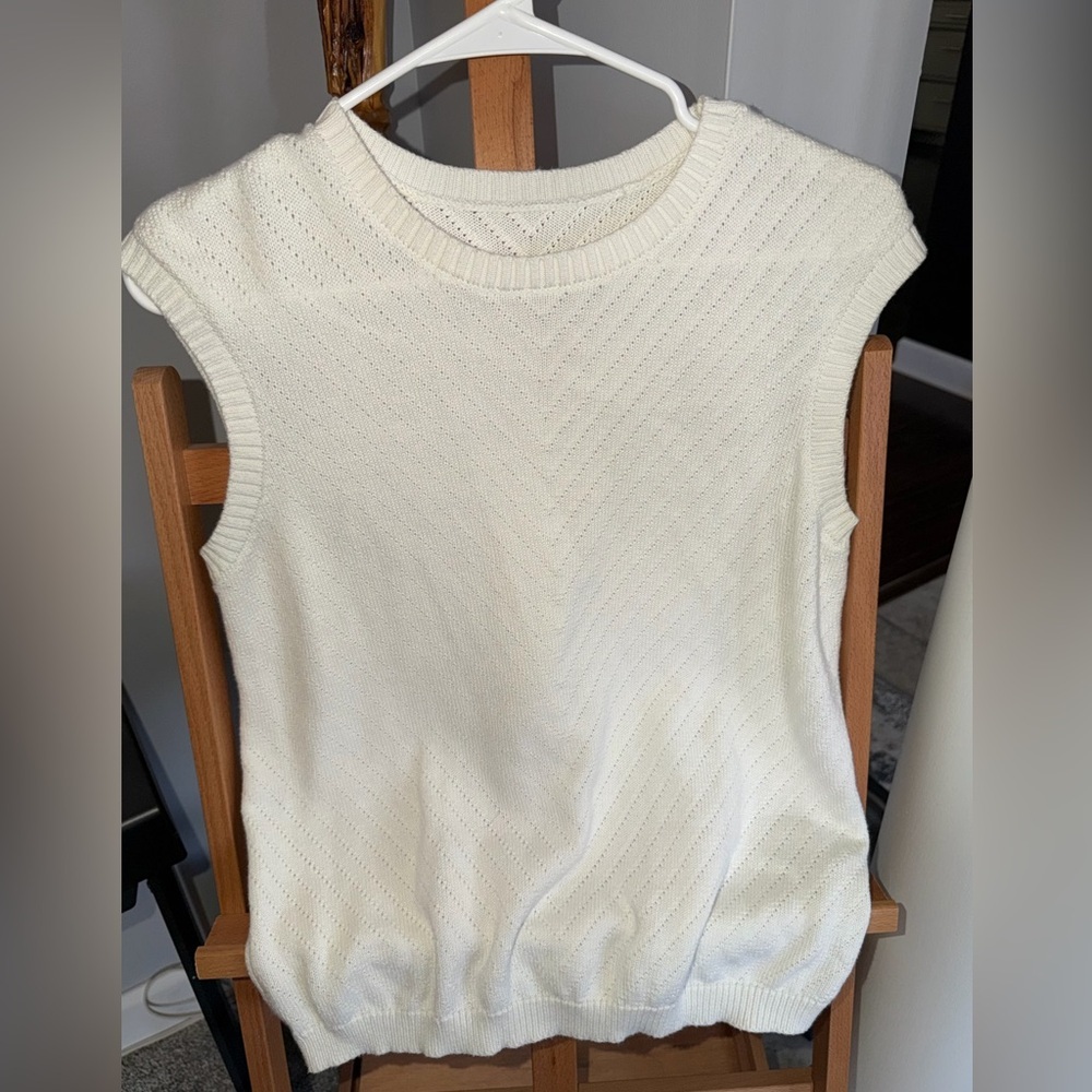 Women’s cream sweater vest